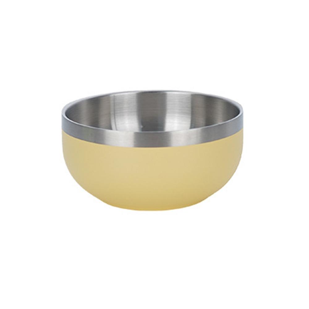 Round Bowl Fruit Salad Bowl Multi-color Food Container Stainless Steel Bowl  Kitchen Tableware