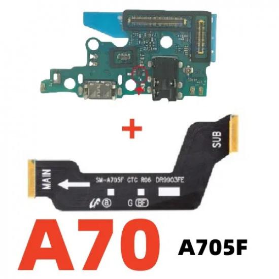 Зарядный USB-порт + Шлейф материнской платы для SamSung A21S A22 A31 A32 A50 A51 A52 A53 A70 A72 A536B Разъем зарядки Материнская плата