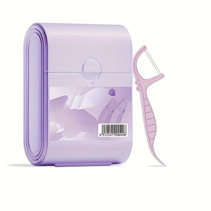 52pcs Pack Mint Fresh Dual Line Dental Floss Picks Portable Dispenser Box Effective Oral Care Hygiene Teeth Cleaning Travel Friendly