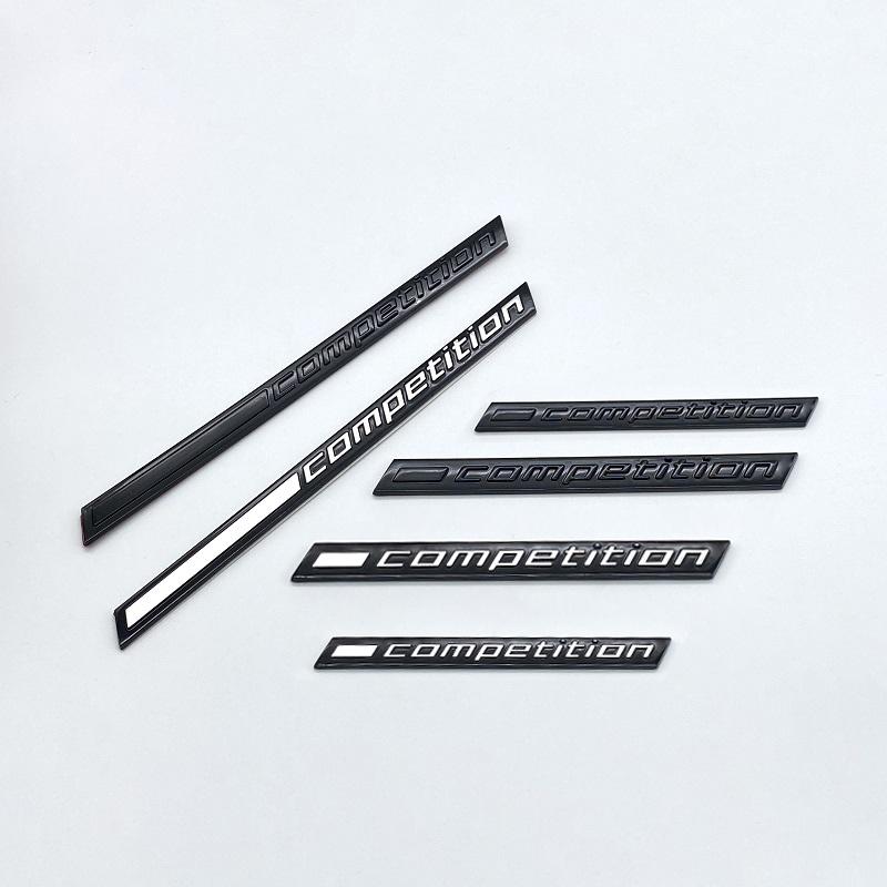 Silver Black COMPETITION Bar Underlined Emblem for BMW Thunder Edition M1 M2 M3 M4 M5 M6 M7 M8 X3M X4M X5M X6M Car Trunk Sticker OT4