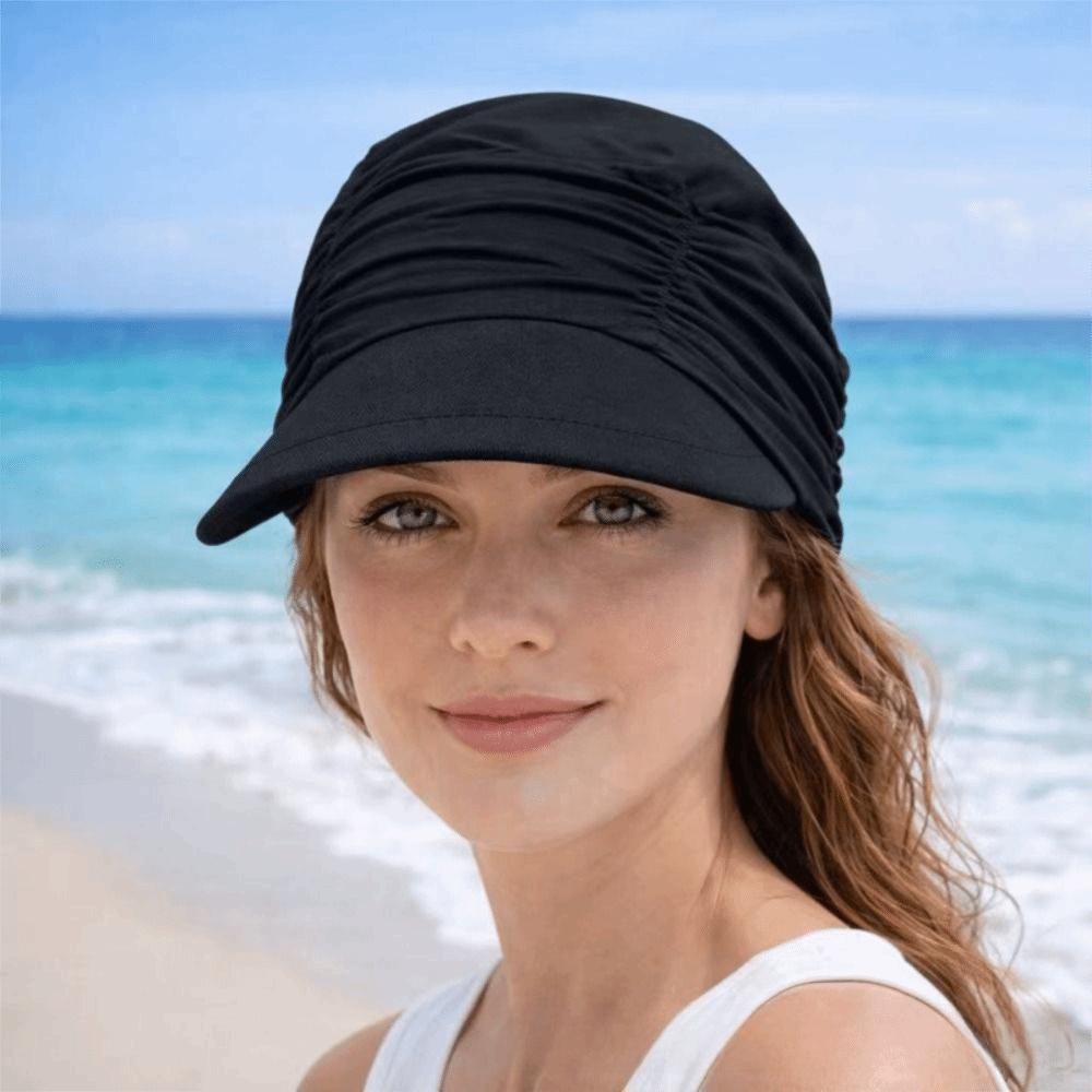 Elastic Fit Women Sun Hat Wide Brim Summer Baseball Cap Casual Cooling Visor Cap Beach
