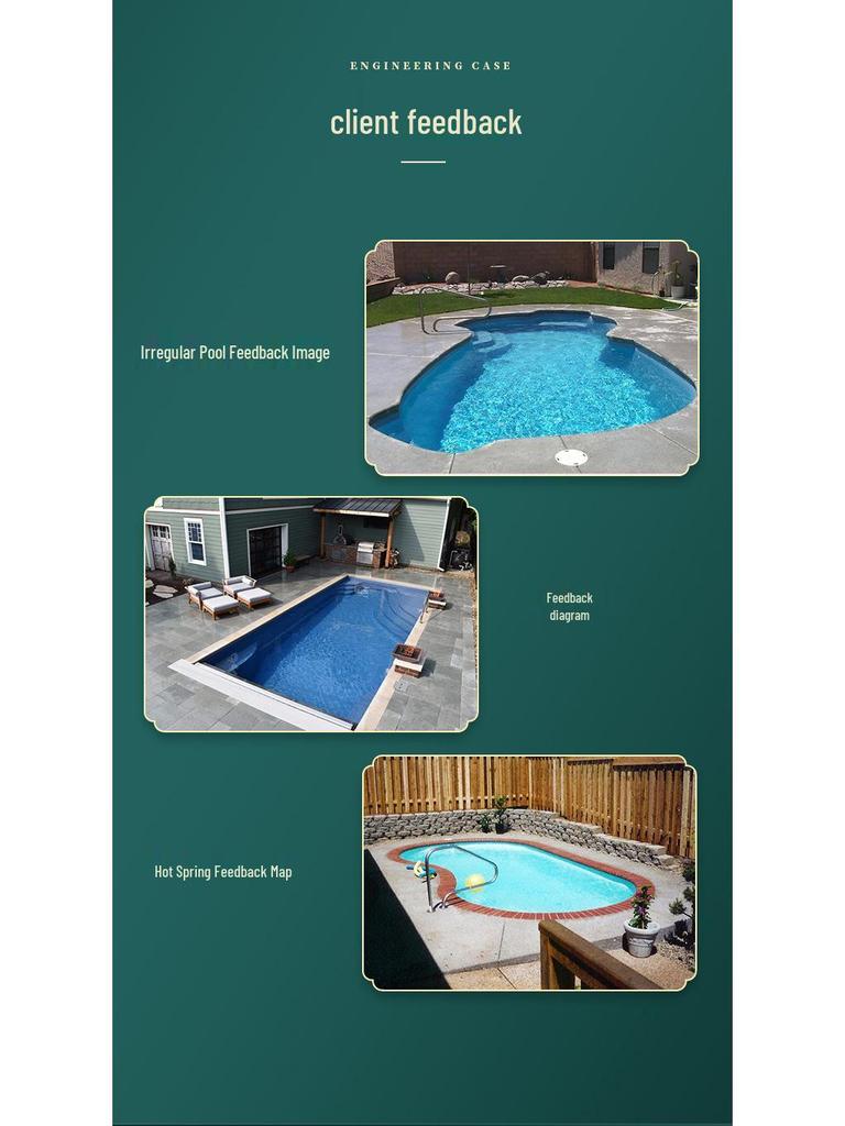 Fiberglass Indoor/Outdoor Spa Pool with Mosaic Tile Design