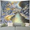 Рождественская уличная снежная сцена Гобелен Спальня Гостиная Домашний Рождественский декоративный гобелен