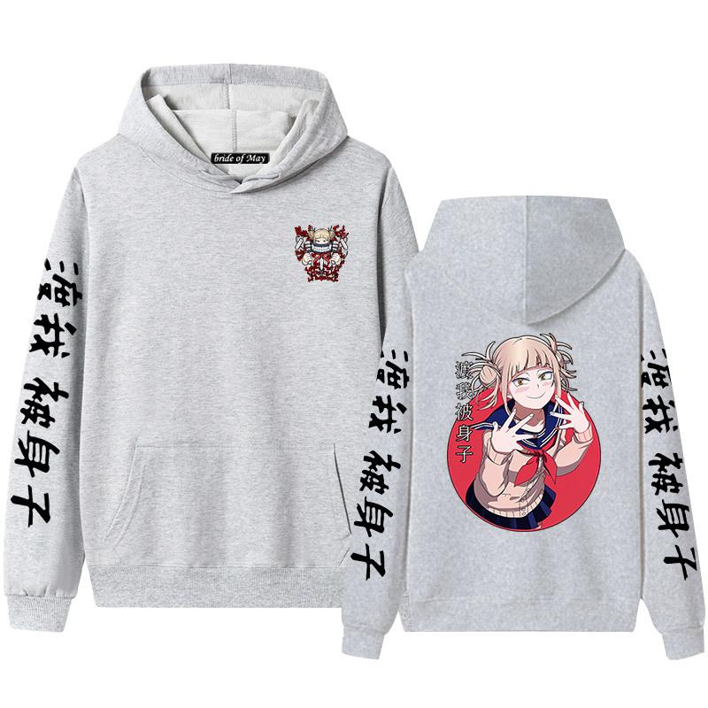 Толстовка My Hero Academia Hhimiko Toga с капюшоном в стиле аниме, хип-хоп, уличная одежда, большие повседневные толстовки с принтом, мужская и женская одежда 2000 года
