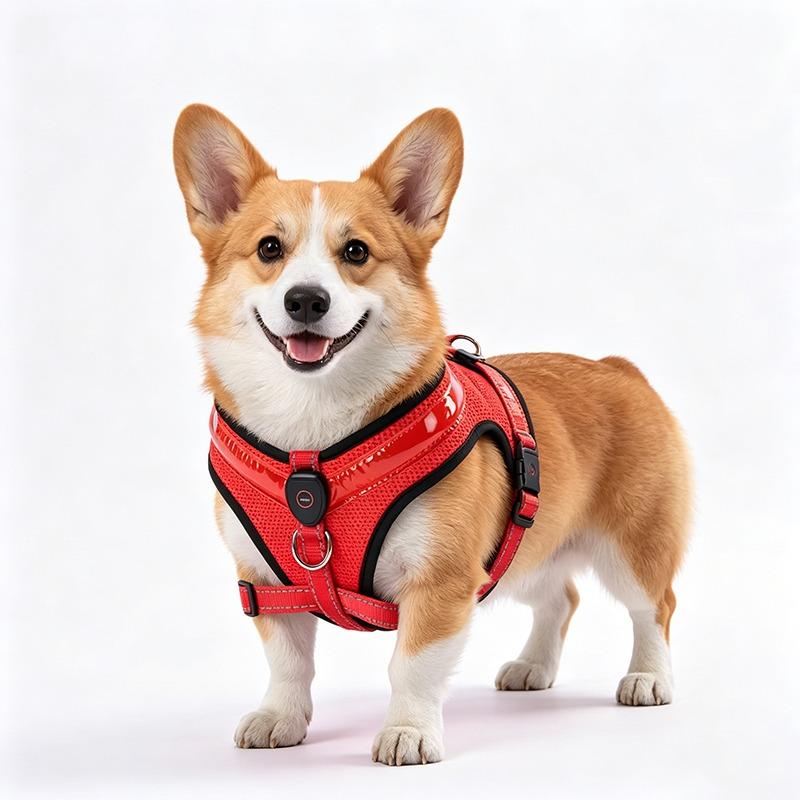 1pc Pet Dog Supplies Luminous Pet LED Harness Rechargeable Waterproof Dog Traction Harness Breathable Dog Vest Walking The Dog