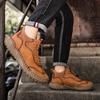 Мужская кожаная повседневная обувь ручной работы, повседневные ботильоны для мужчин, осень-зима, модная повседневная обувь для активного отдыха, мужские ботинки Hombres Botas
