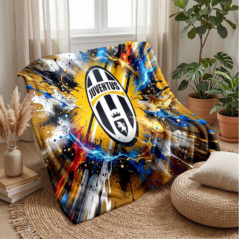 Juventus FC Theme blanket Soft Flannel Blanket Plush Throw Blanket Cozy Sofa Bed Blanket for Home Decor