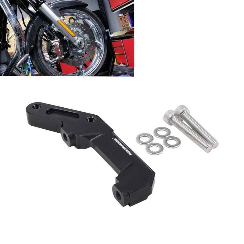 108mm/4.25" Brake Caliper Mounting Bracket Adapter For Harley Touring Dyna FXLRS 2000-Later