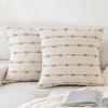 Бохо Наволочки 18x18 Набор из 2 Современный Фермерский Дом Декоративная Наволочка С Кисточками Квадратные Наволочки Нейтральные Наволочки Акцентная Наволочка