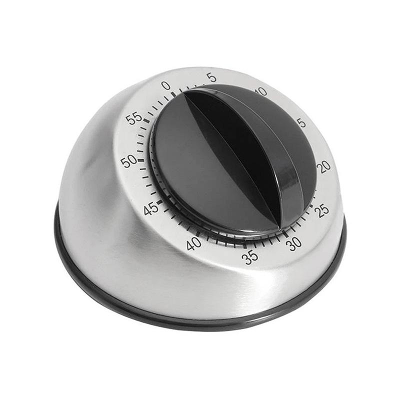Stainless Steel 60 Minutes Mechanical Wind Up Time Reminder Countdown Timer Loud Ring Alarm Sound Analogue Clock Cooking