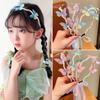 Imitation Pearl Butterfly Ribbon Headband Versatile Temperamental Hair Hoop Headwear Hair Styling Accessories for Children