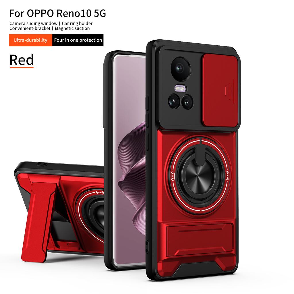 Чехол для OPPO Reno 10 Чехол для Oppo Reno10 Pro 5G Чехол для телефона Магнитный держатель-книжка Magsafe Военная броня Защитная крышка для камеры