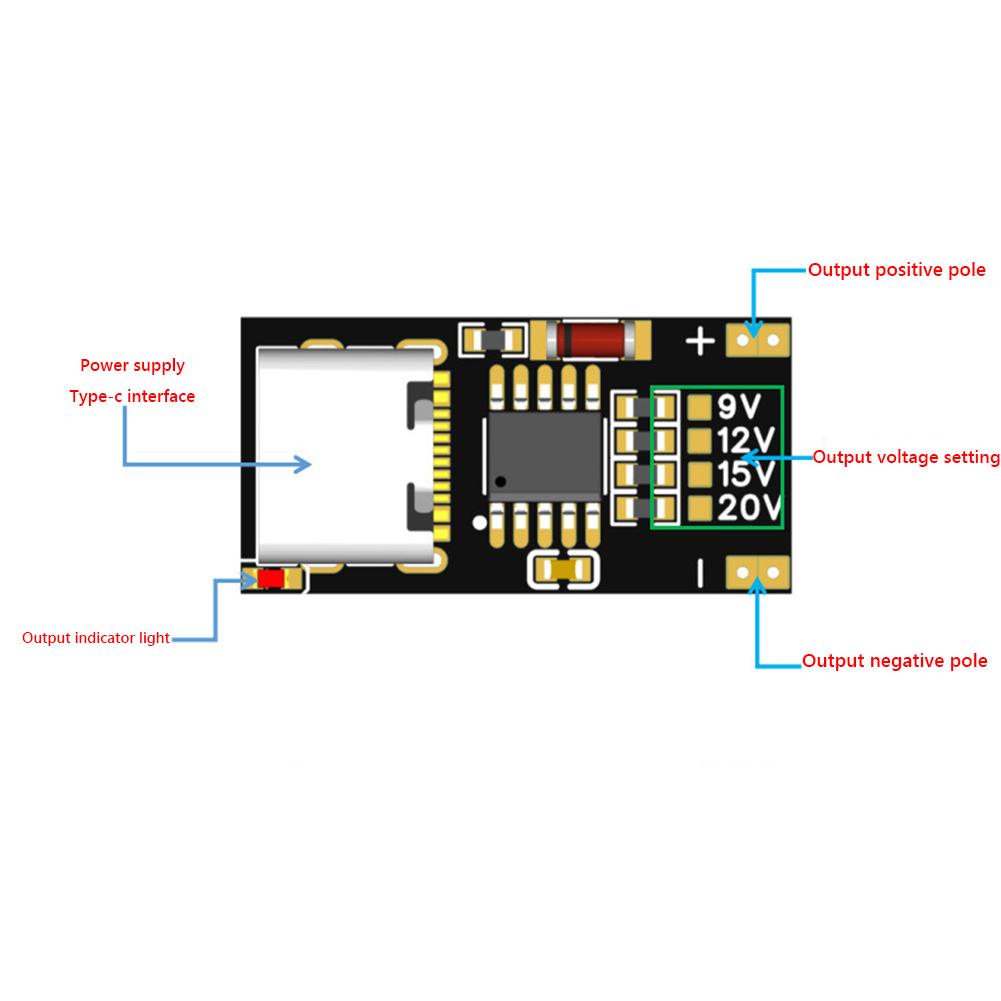 Плата-обманка PD/QC/AFC Type-C USB модуль повышения напряжения 9В 12В 15В 20В быстрая зарядка триггер платы протокола напряжения PD3.0/2.0 FCP AFC