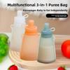 Refillable Milk Storage Bag Reusable Baby Food Container Silicone Baby Food Pouch  Breast Milk