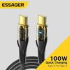 Essager PD 100W 60W USB C To Type C Cable 7A Fast Charging Charger Cable Wire Cord For iPhone Huawei Xiaomi POCO Realme Samsung USB-C Cable