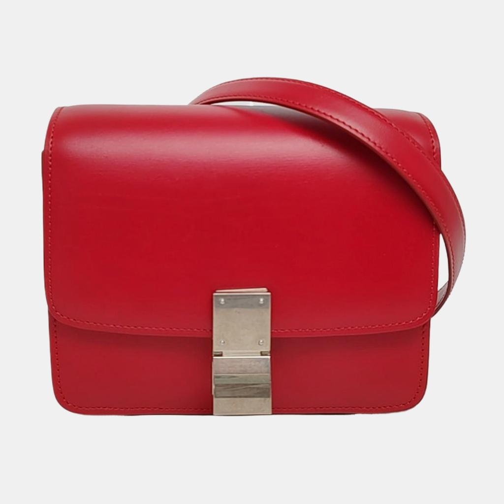 [Pre-Owned] Classic Box Polished Calfskin Handbag Tofu Bag Square Crossbody Shoulder Bag Small - Very Good #1C8JGP4