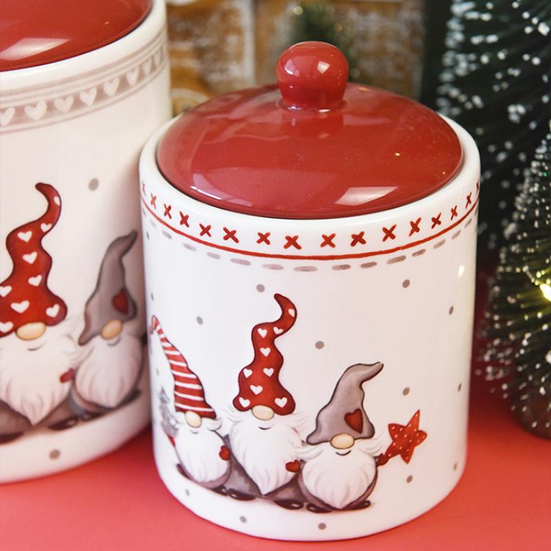 550/1300 мл Рождественская коробка для хранения креативная герметичная керамическая банка Санта-Клауса для зерен, орехов, конфет, кофейных зерен, сухофруктов, сахарницы, подарки