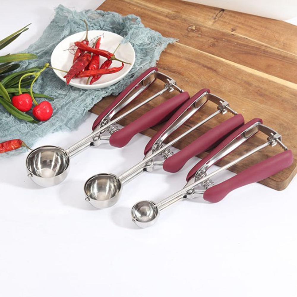 Food Portioner Cutter for Watermelon Ice Ball Digger Ice Cream Scoop Kitchen Tool Ice Ball  Spoon