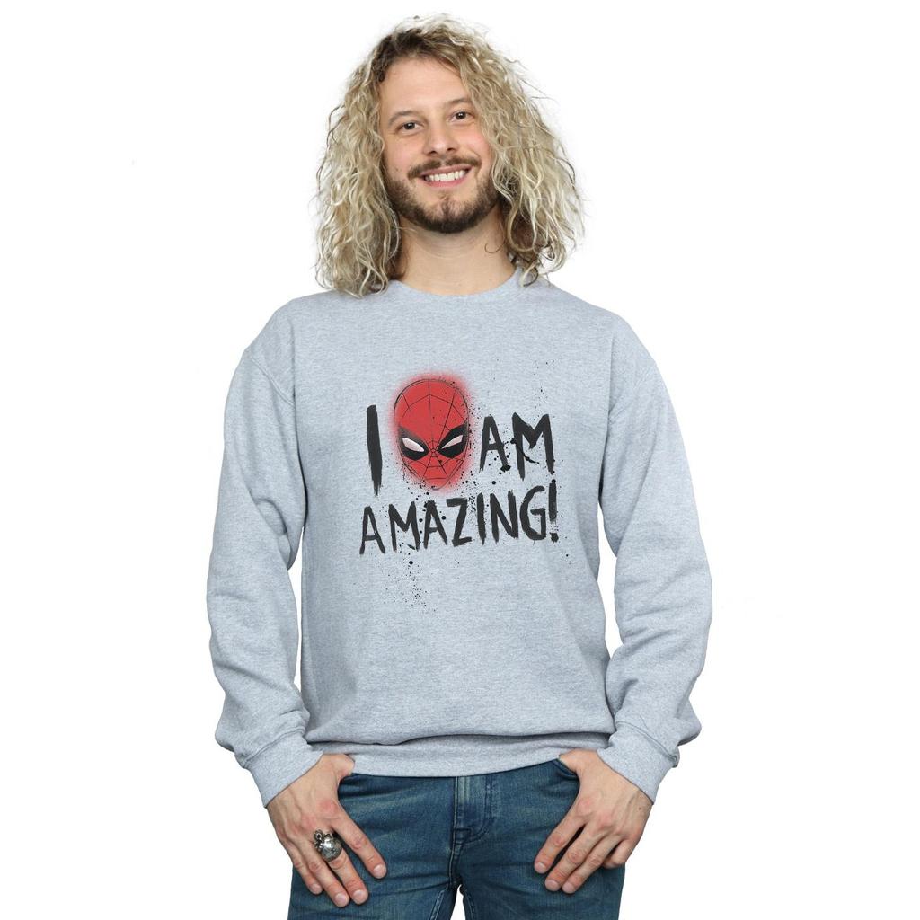 Marvel Mens Spider-Man I Am Amazing Sweatshirt