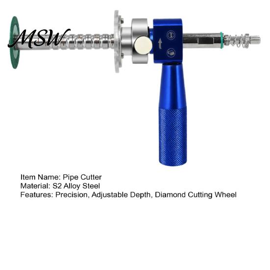 Adjustable Pipe Trimmer Tool Precision PVC Internal Cutter with Diamond Blade And Drill Attachment, Flush Cut Plumbing Depth Inside for Pipes, Repair