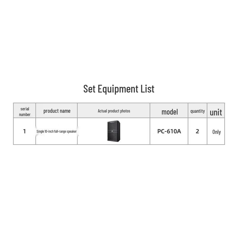 WeiShu PC-610A 10-inch Full-Range Passive Professional Speaker