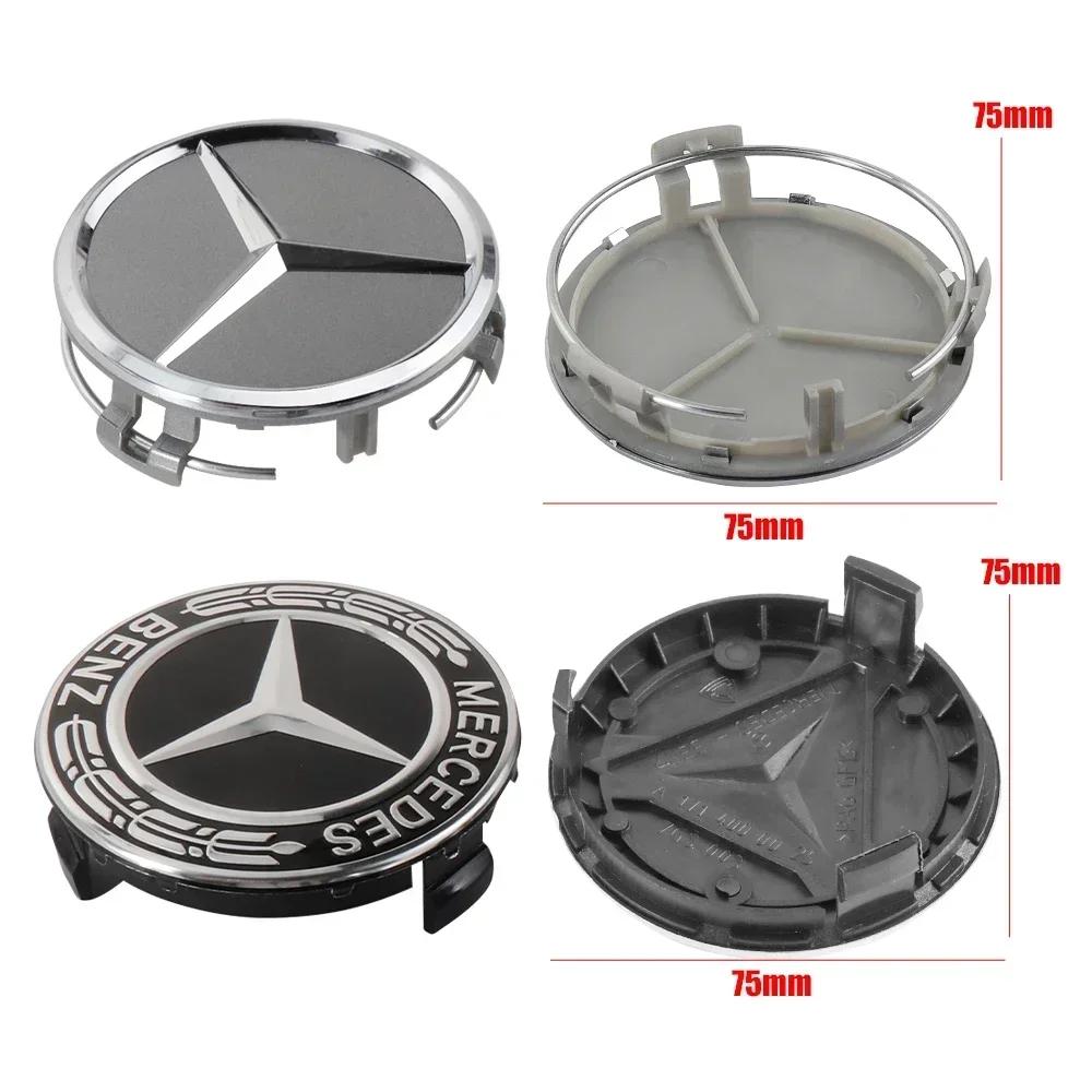 CEP1 For Benz 4PCS 75mm Car Wheel Center Cap Hub Covers Badge Accessories for Mercedes benz AMG C E S GLE CLC Class W204 W203 W205 W1