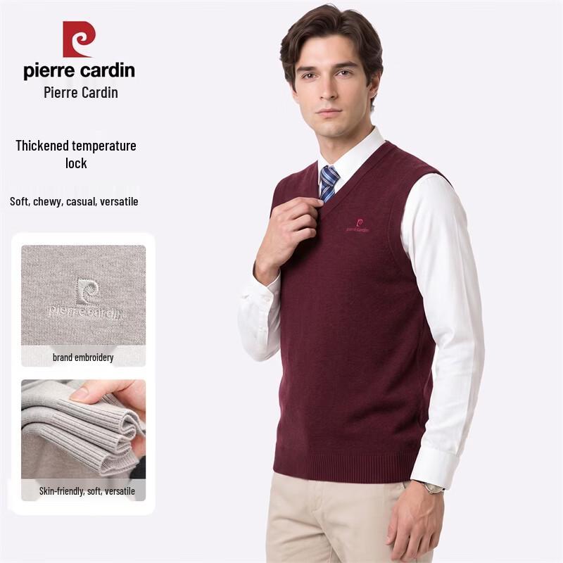 Pierre Cardin Мужской вязаный жилет с V-образным вырезом без рукавов