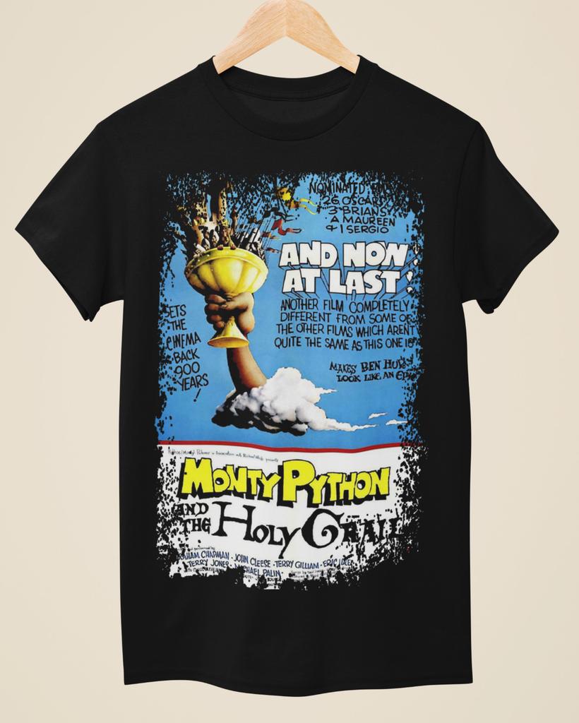 Monty Python The Holy Grail Movie Poster Inspired Unisex Black TShirt