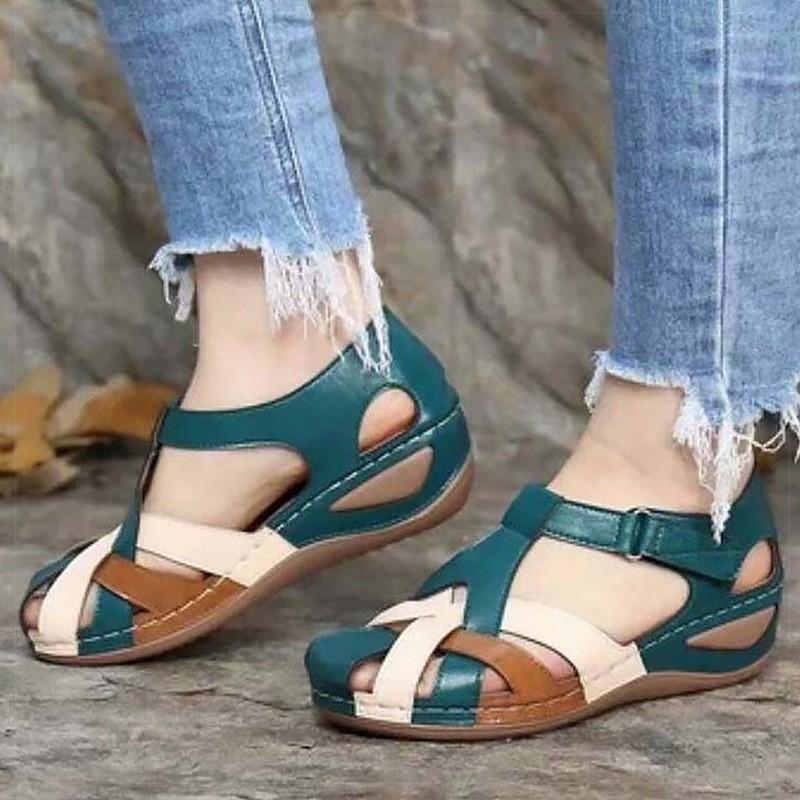 Fashion Women Sandals Soft Summer Shoes For Women Low Heels Sandals Summer Elegant Woman Heeled Shoes Lightweight Heel Footwear Women's