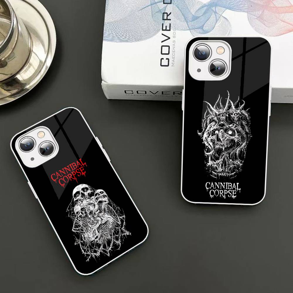 C-Cannibal C-Corpse Band Tempered Glass For Iphone 14 13 12 11 Pro Mini XS MAX 14Plus X XS XR Fundas