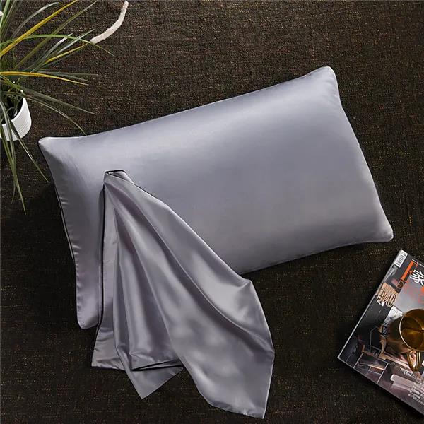 Наволочка из прохладного стираного шелка Мягкая шелковистая наволочка Наволочка телесного цвета для сна 48x74см