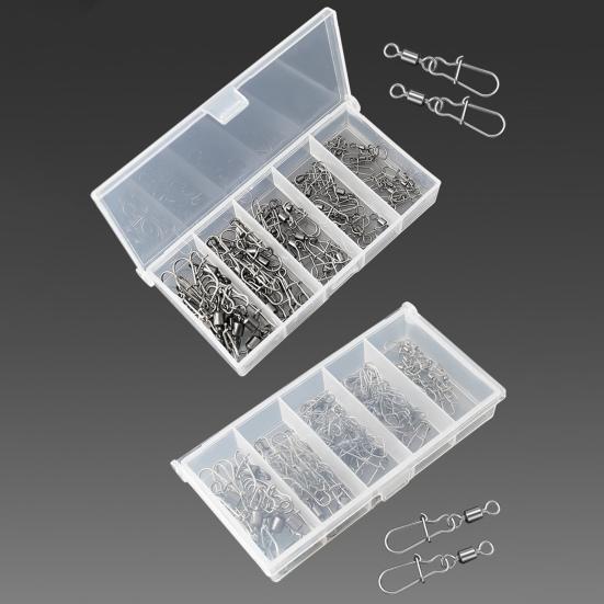 50Pcs Fishing Connector Gear Set Stainless Steel Pins 360-Degree Rotation Strong Tension Mini Size Swivel Cotter Pins