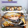 3pcs Nezuko Demon Slayer Agatsuma Zenitsu pattern bedding set duvet cover set includes duvet cover &pillowcases,perfect all season bedroom decoration&