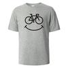 2026 New Funny Bike Smile Print Tshirt Men and Women Short Sleeved Tops Tshirts Mens Tee