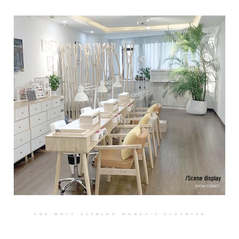 Подушка для рук из массива дерева для японского нейл-арта - Подушка простого стиля с местом для УФ-лампы