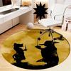 Puss In Boots Printed Round Rug Carpet Chair Rug Area Rug Entryway Doormats,for Office Chair Living Room Bedroom Kitchen Room.