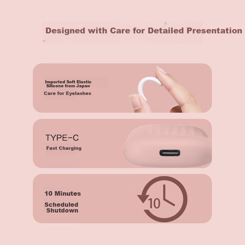 CENCI Electric Eyelash Curler, 4-Sec Automatic Heating Eyelash Curler, Heating Eyelash Shaping Tool, White, 1 Pack