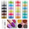 Nail Art Jewelry Mixed Color 6-color Velvet Woolen Plush Powder Flocking Glue DIY Jewelry Tool Material Set