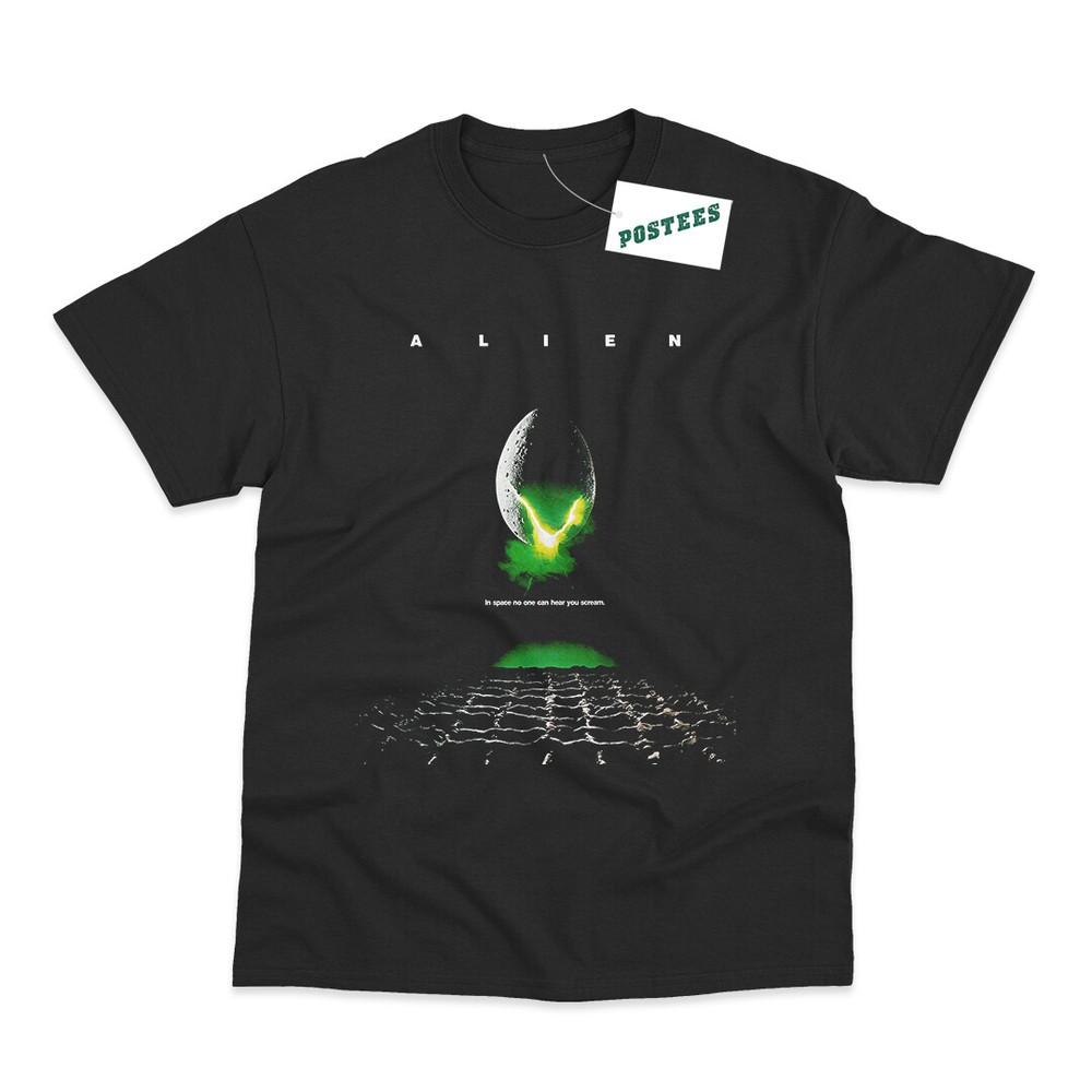 Retro Movie Poster Inspired By Alien DTG Printed T-Shirt