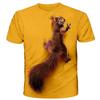 New Summer Men's Fashion T-shirt Personality Little Squirrel Printed Men's T-shirt Top