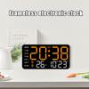 Digital Wall Clock Large Display Auto Dimming Easy-Setup Temperature Calendar Countdown Timer Silent Hanging Clock