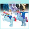 Inflatable Unicorn Blue Costumes Adults Child Christmas Halloween Dress Up Gift