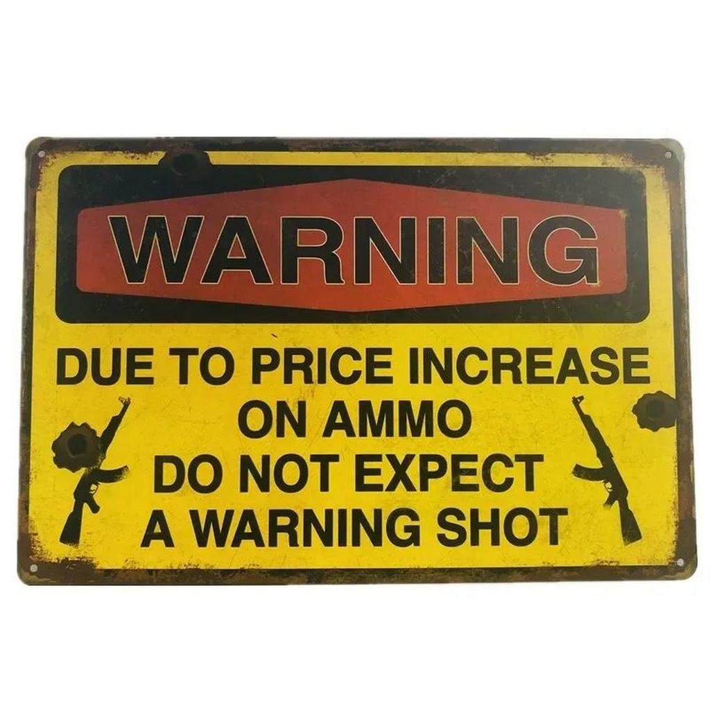 HD Metal Tin Sign Vintage Funny Warning  Restricted Area Wall Decor Retro Gun Zombie Radiation Sign for Home Bar Garage Man Cav