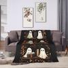 Ghost Reading Flannel Blanket Spring 2025 New Halloween Warm Throw Blanket for Child Chair Street Trend Bedspread Sofa Bed Cover