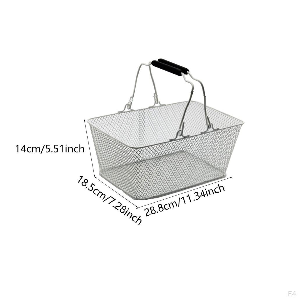 Basket of Multifunctional Metal Practical Portable with Handles for Supermarket