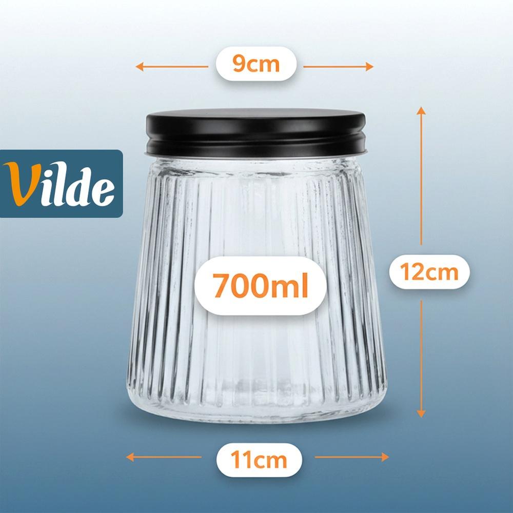 Glass Containers For Loose Products With Lid 700 Ml 3 Pcs.