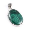 Подвеска из натурального малахита из стерлингового серебра 925 пробы 1,6'' w0a63