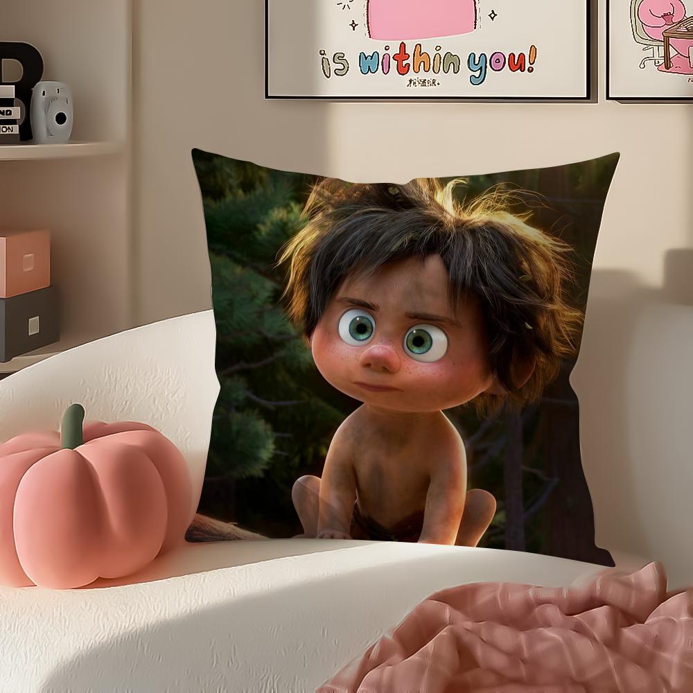 Prehistoric Cartoon DDinosaur In Charge Cushion Cover Pillowcase Short Plush Invisible zipper Room Sofa Cushion Cover