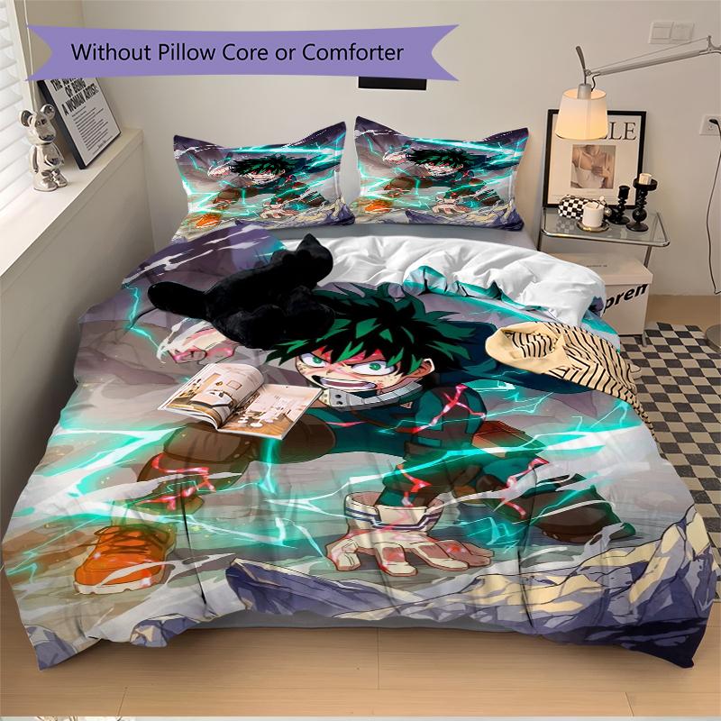 3Pcs Electricity Determination Bedding Set Soft Fabric Duvet Cover Pillowcases Home Christmas Xmas Halloween Gift 1 Duvet Cover 2 Pillowcase L172