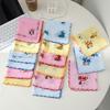 12Pcs 28x28cm Women's Printed Handkerchiefs Sweat Absorbent Thin Sweat Towel  Kitchen Tools